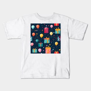 Happy Birthday Party Celebration Pattern 12 Kids T-Shirt